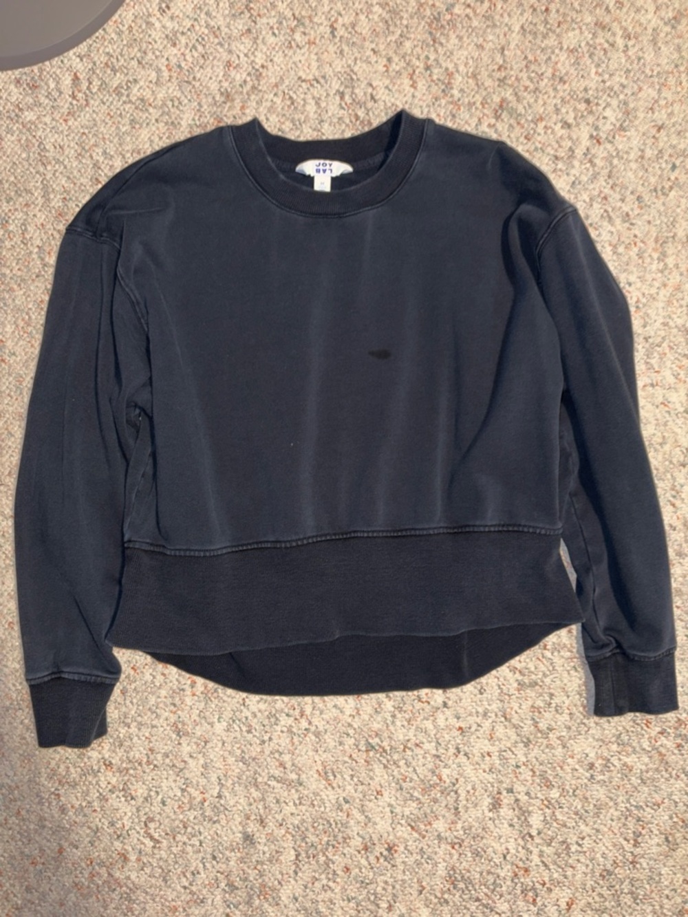 JoyLab Black Scoop Crewneck Pullover